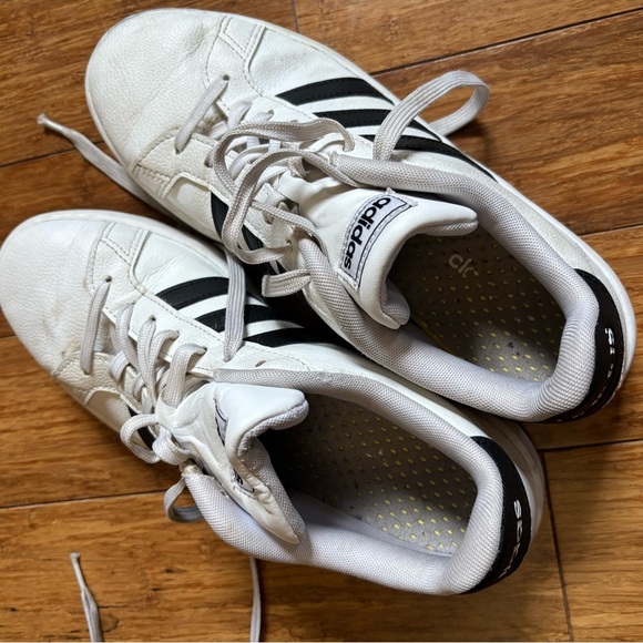 Adidas Men's White and Black Sneakers - Picture 3 of 6